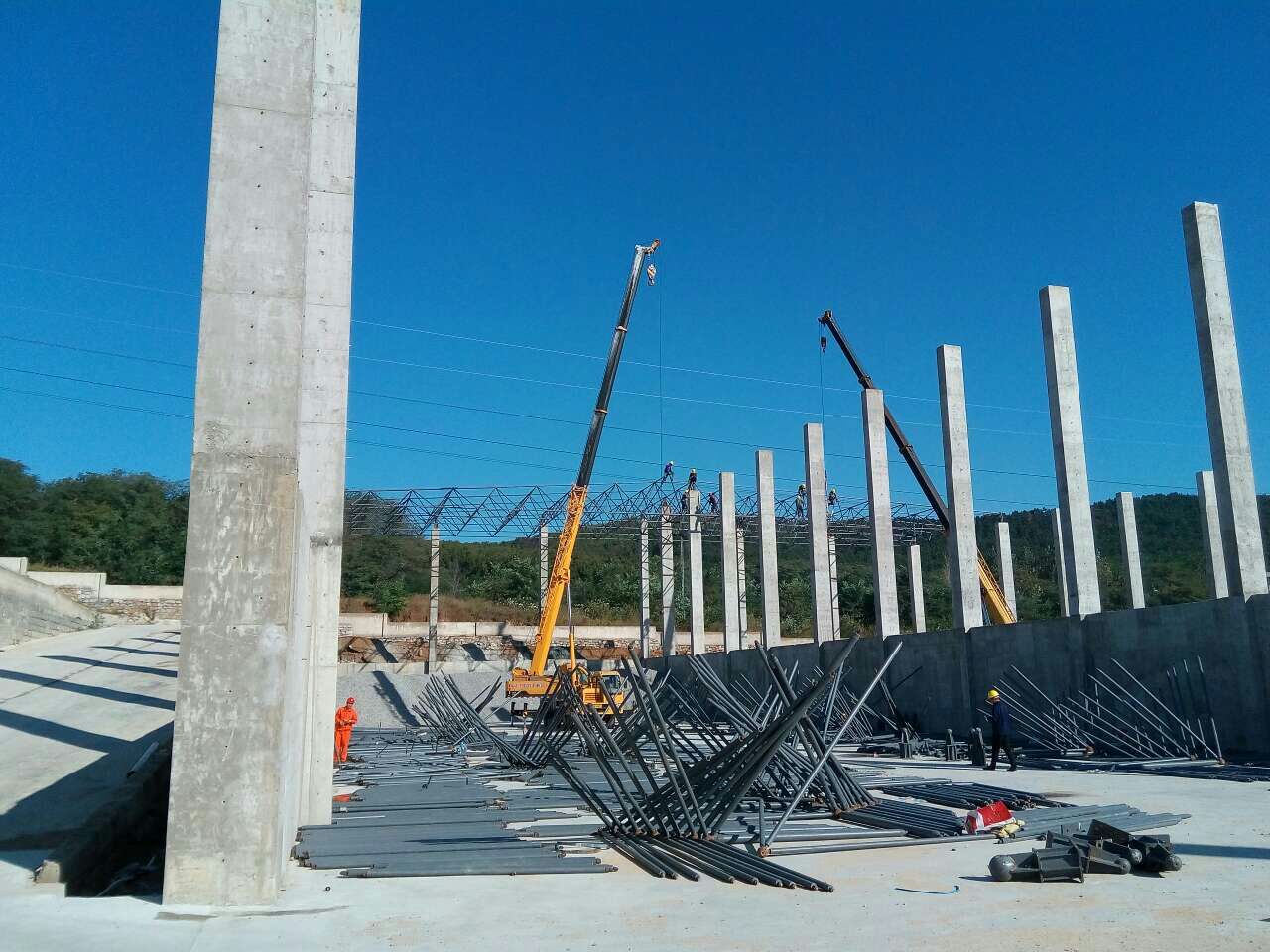 津南搅拌站网架